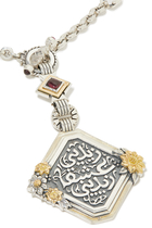 Nizar Qabbani Necklace, 18k Yellow gold & Sterling Silver with Garnet